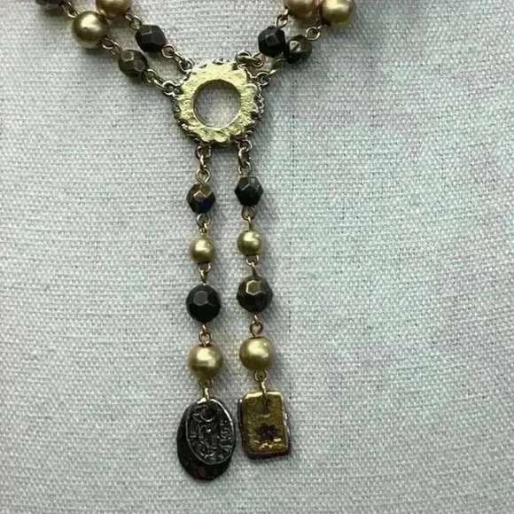 Liz Claiborne Gold and Gray Necklace - Picture 2 of 3